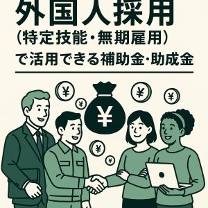 外国人採用（特定技能・無期雇用）で活用できる補助金・助成金